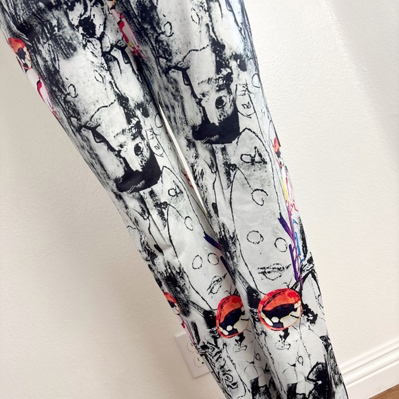 Halfheart Abstract Face Print Jogger Pants Size S - Picture 6 of 9